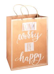 Пакет А4 33*26*13 "Don't worry",нейтр.,крафт