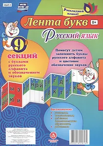 Лента букв Русский язык Раскладной плакат из 9 секций (упаковка) (ФГОС)