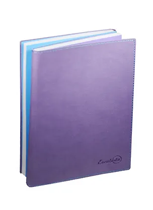 Тетрадь 160л "Сopybook" двойная, голубо-сиреневая, мягк.переплет, иск.кожа, Escalada 238134