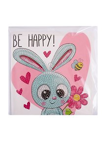 Алмазная мозаика MAZARI Открытка своими руками BE HAPPY 1, 15х15 см., ОПП-упаковка