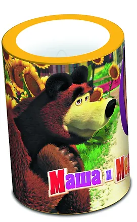 Светильник настольный ночник 2 светодиода, имитация горения свечи, питание - 3 ААА, к/к, Маша и Медведь 225748