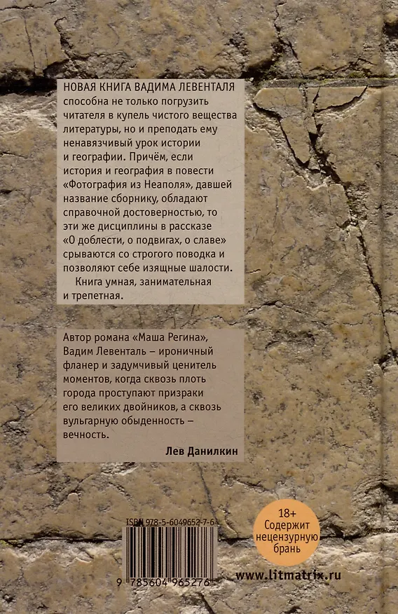 Книга Фотография из Неаполя: повесть, рассказы (Вадим Левенталь) — 3
