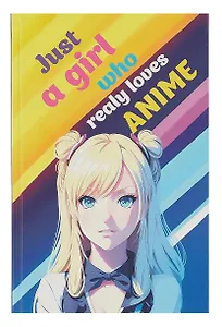 Скетчбук 138*212 48л "Just A Girl Who Loves Anime (светлый)" 160г/м2, тв.обложка