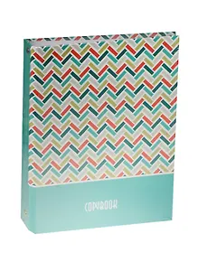 Тетрадь 160л кл. "УЗОР" на кольцах, смен.блок, глянц.плёнка, Феникс