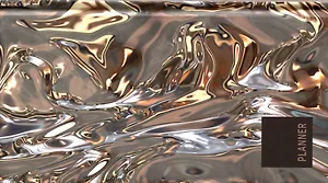 Планинг недат. 64л "Золотые волны" карманный, 7БЦ, мат.лам, покрытие Soft Touch, офсет