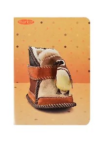 Записная книжка А6 40л кл. "Funny company" flexy-переплет, мат.ламинация, сшивка цв.шелк.нитью, ассорти, MARKER ARTE