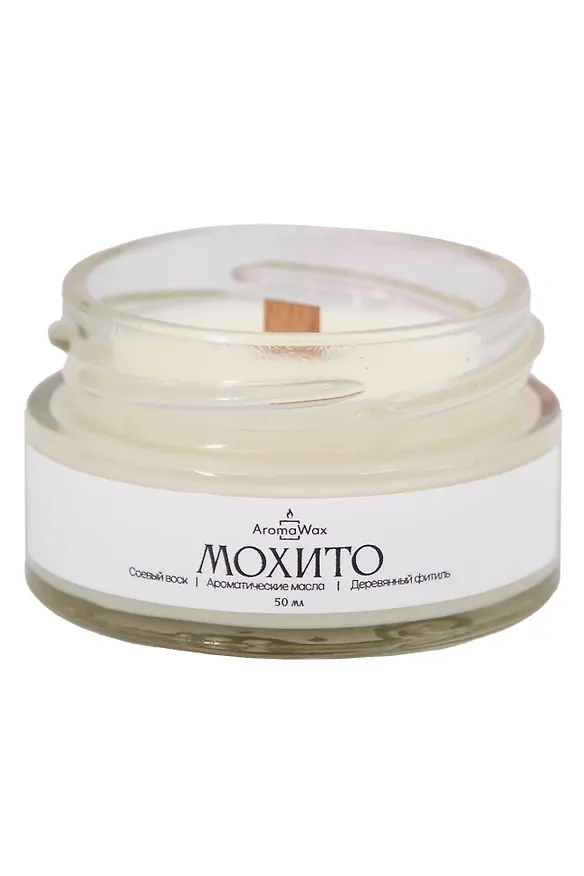 Свеча ароматическая в стеклянной баночке Мохито (50 мл) (439004788) (AromaWax) 3115756 — 2
