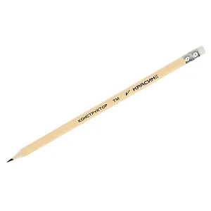 Карандаш Красин, "Конструктор", чернографитный HB с ластиком