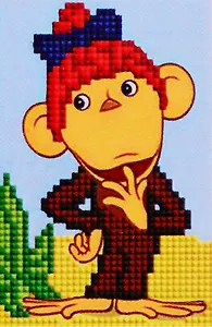 Алмазная мозаика ТМ Рыжий Кот 38 попугаев (Лицензия/Союзмультфильм) 10х15см без подрамника, на картоне, с мольбертом НД-1587