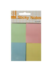 Блок бумаги 38*50мм самоклеящийся 4шт*100л, ассорти, SL