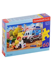 Пазл Castorland 60 деталей MIDI 32*23см Первая помощь