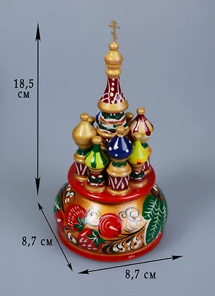 ГС Храм дерево музыкальный (17 см) (1112196) 2575756