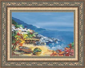 Картина Лодки на берегу (sj49) (13х18)