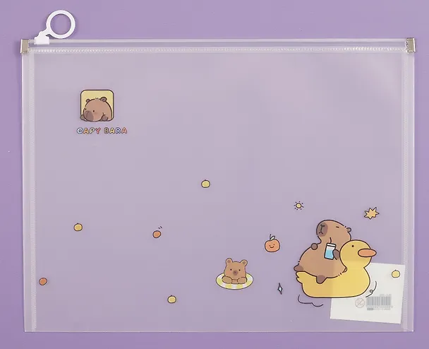 Папка на молнии А4 «Capybara», в ассортименте 3039428 — 4