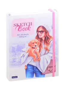 Скетчбук А5 80+50л "Happy time" 100г/м2, тв. обложка, закр. евроспираль, на резинке