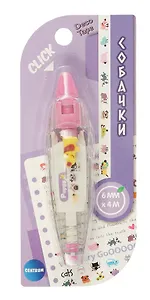 Корректор-лента "Собачки" 6 мм х 4 м с рисунками для коррекции текста, творческих работ