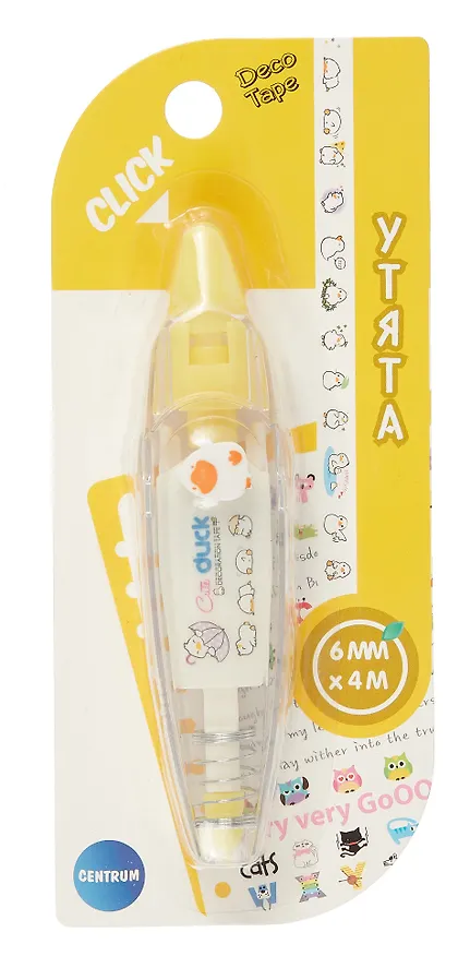 Корректор-лента "Утки" 6 мм х 4 м с рисунками для коррекции текста, творческих работ 3067189 — 1