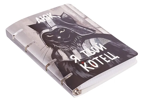 Тетрадь на кольцах «Котец» 100 листов в клетку, А5, сменный блок - Listoff 3084244 — 2