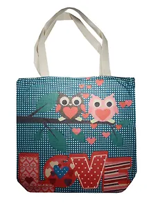Сумка на молнии Две совы на ветке Love (38х35) (текстиль) (12-11522-704)