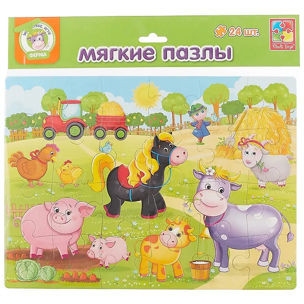 Мягкий пазл «Ферма» 24 элемента, Vladi Toys 2546956 — 1