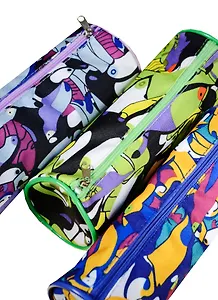 Пенал-тубус "Туканы", ткань, ассорти, Black Ant