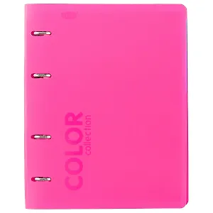 Тетрадь на кольцах в клетку Stila, Neon Pink, 120 листов