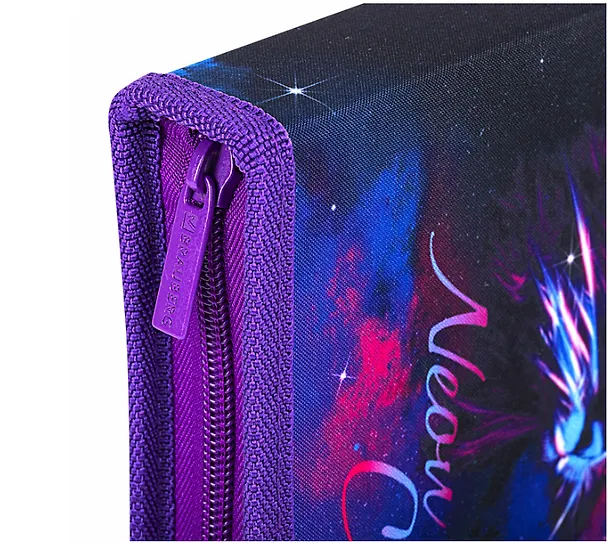 Пенал 1 отделение "Neon cat" с наполнением, 21*14 см, 24 предмета 3107252 — 6