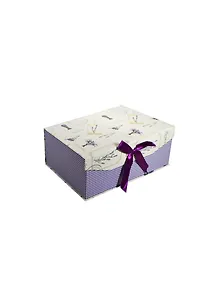 Коробка подарочная "Lavender" 21.3*14.3*7.5 прямоугольная, магнит, декор.бант, картон, Вейксинг