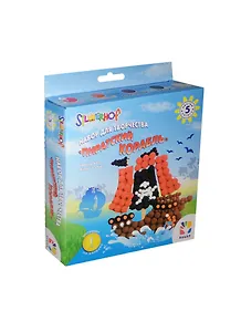 Набор д/творч. с массой д/лепки Пиратский корабль (956131) (3 баночки/5цв.+картина с подставкой+клей с блестками+стек+трубочка) (Hobby) (5+) (коробка)