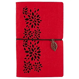 Записная книжка «Ноутбук», красный фетр, 96 листов, А6