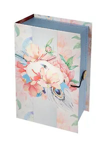 Коробка-шкатулка, Феникс презент, Цветы и павлиньи перья M 20*14*6 42365