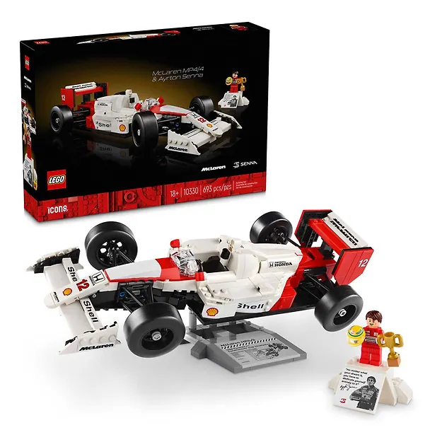 LEGO Icons: Гоночный автомобиль McLaren MP4/4 и Айртон Сенна, 693 детали (10330) 3139754 — 1