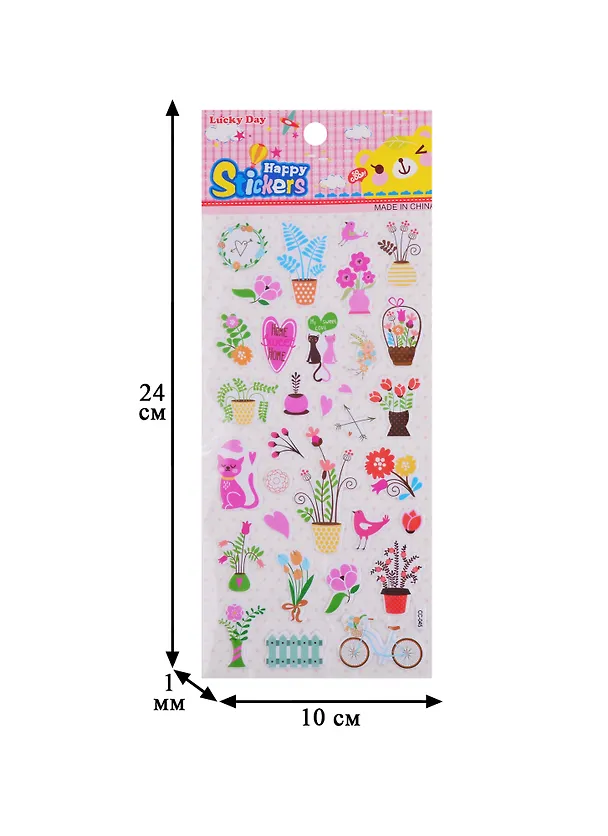 Наклейки зефирные Мой сад микс CC-045-048 2691849 — 3