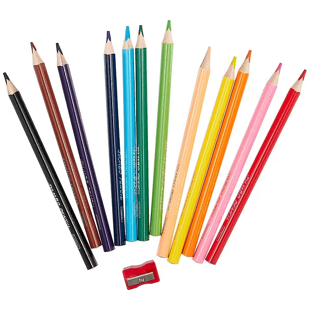 Карандаши цветные Hatber, Jumbo, 12 цветов с точилкой 258605 — 2