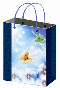 Пакет подарочный бумажный А5 18*22,7 Premium, ламинат, универ.тематика/муж., ассорти M, МегаМАГ