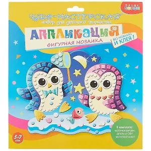 ДРОФА-МЕДИА Набор для детского творчества Чудо-Мастерская Аппликация Фигурная мозаика. Пингвины