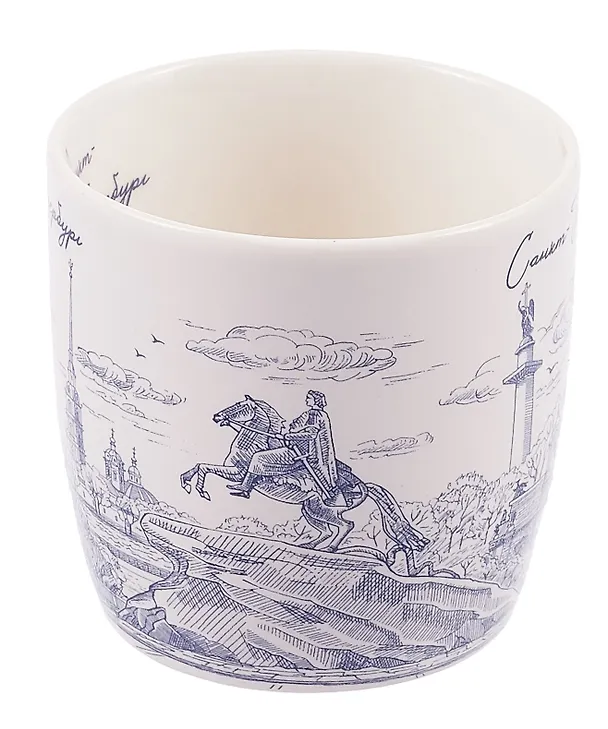 Кружка фарф.мал.рис.синий Коллаж .СПб 3104635 — 2