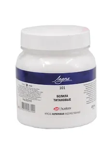 Краска акриловая "Ладога" белила титановые, 220мл, ЗХК 