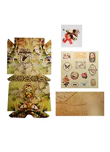 Коробочка для хранения фотографий Винтаж (1266995) (11х11см) (набор д/скрапбукинга) (Арт Узор) (упаковка)