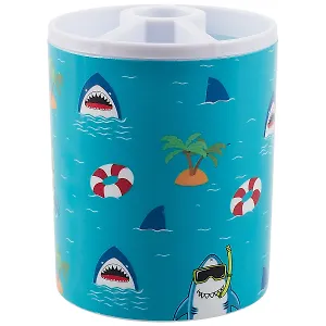 Стакан для пишущих принадлежностей ""Shark area"" пластик