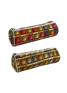 Пенал-тубус "Клетка" объемный ПВХ, ассорти