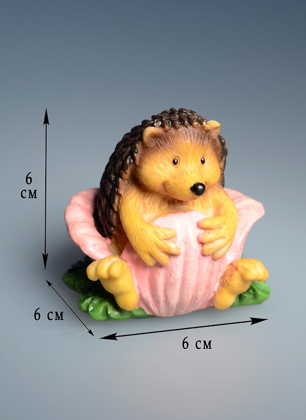 Фигурка Ежик в цветке (6х6х6) (252-633) 2573663 — 1