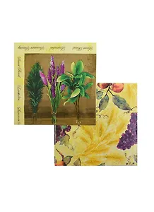 Набор салфеток для декупажа Травы/Фрукты 7.1 (AY-1615/AY-1413) (упаковка)