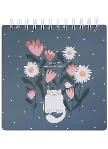 Скетчбук 172*172мм 40л "Mur-Mur", серый, тв.переплет, ламинация, спираль, бумага 190г/м2