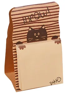 Блок бумаги 70*70мм самоклеящийся "Meow"