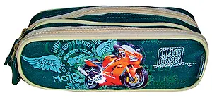 Пенал-косметичка "Moto Division" два отделения, молнии, Silwerhof