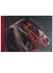 Альбом для рисования Unnika, "Грациозный конь", А4, 40 листов, на склейке