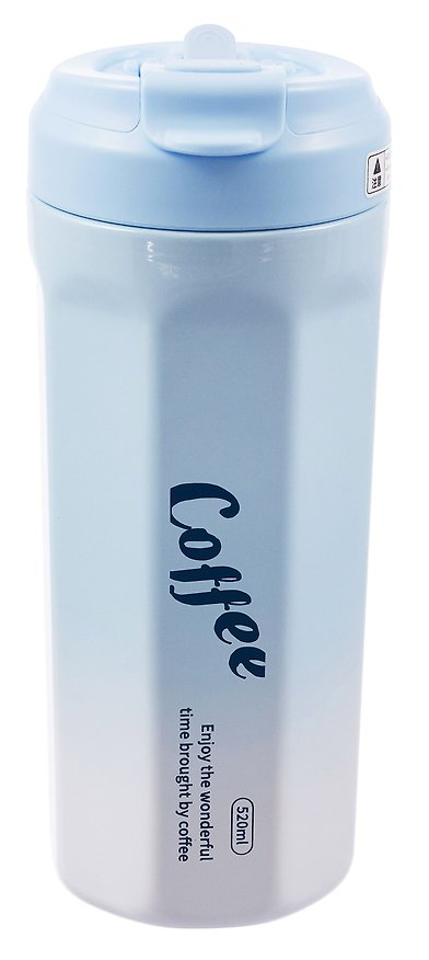 Термостакан Coffee (голубой градиент) (пластик/металл) (520мл) (12-7306-202604_29) 3163304 — 1