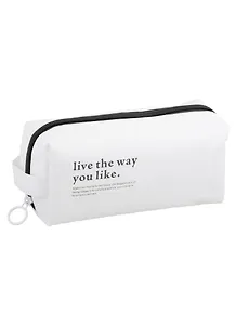 Косметичка с ручкой Live Your Life  The Way You Like (белая) (Tyvek) (21х9х7)