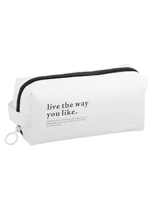 Косметичка с ручкой Live Your Life  The Way You Like (белая) (Tyvek) (21х9х7) 2958521